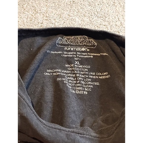 My Hero Academia League Of Villains Funimation Japan Men's Black T-Shirt Size XL - Picture 7 of 7